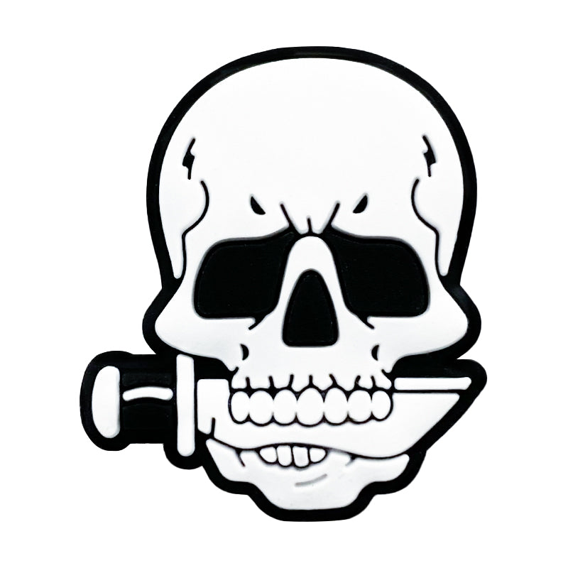 Wholesale 10pcs White Skull Silicone Focal beads