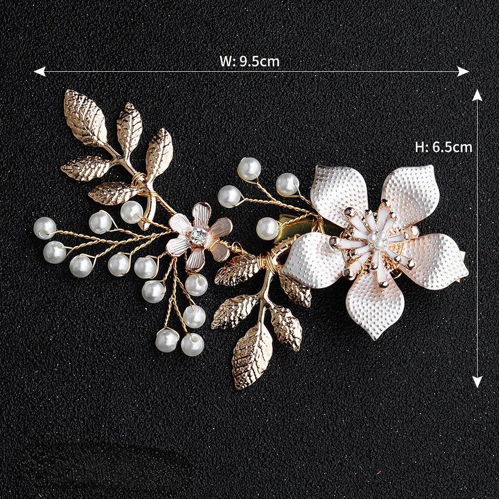 Wholesale Alloy Flower Handmade Pearl Hairpin