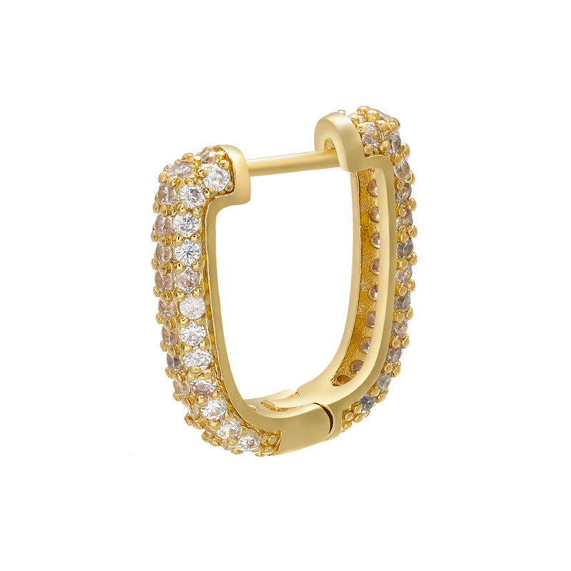 Wholesale Earrings Brass Colorful Round Earrings Women Light Luxury OLY-ES-BJ002