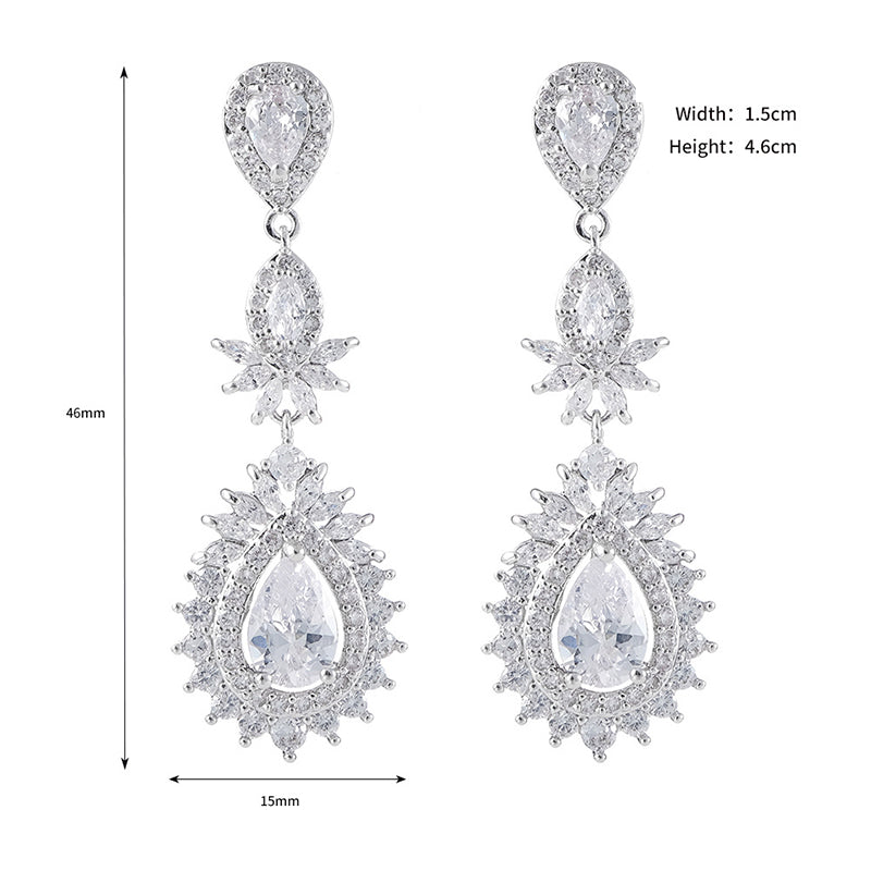 Wholesale Earrings Zircon Girl Earrings Ins Out Daily Versatile OLY-ES-HX001