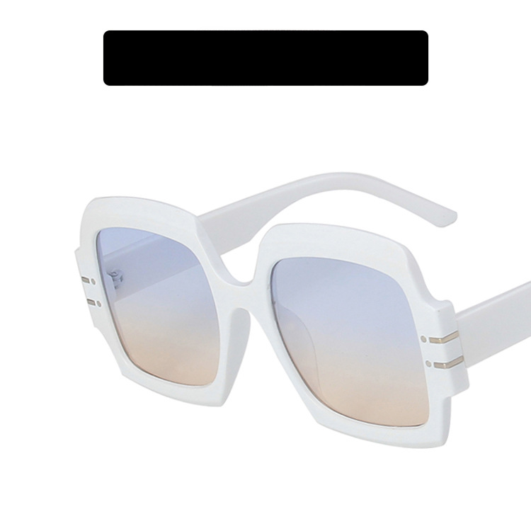 Wholesale PC Horizontal Bar Large Frame Square Sunglasses