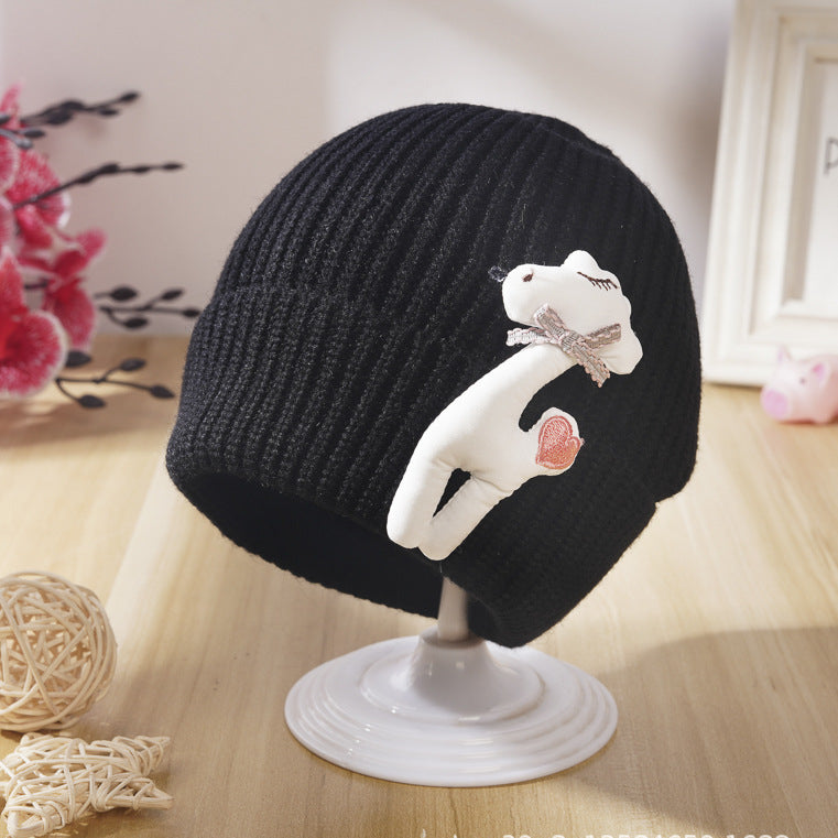 Wholesale Cashmere Kids Giraffe Cute Knitted Hat
