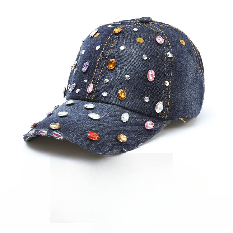 Wholesale Full Sky Star Diamond Denim Baseball Caps