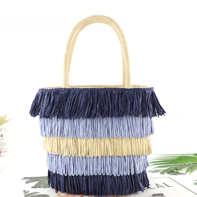 Bolsos tejidos de paja con flecos al por mayor