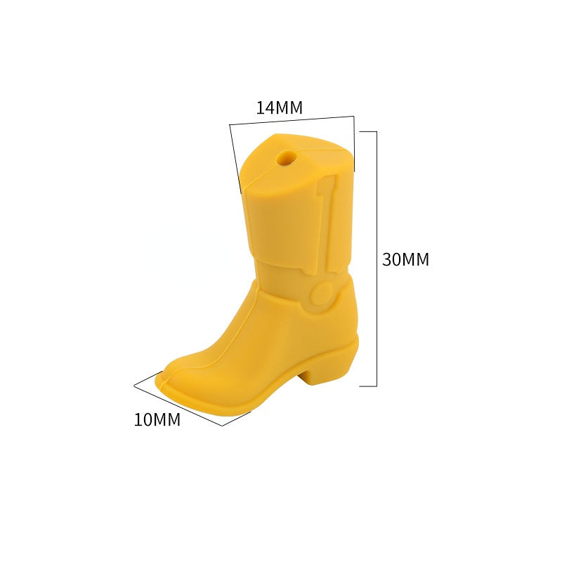 Cuentas de silicona para botas vaqueras de grado alimenticio al por mayor, 10 uds.