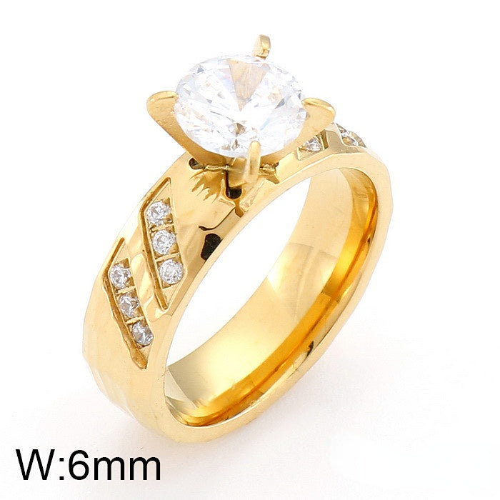 Wholesale 18k Gold Titanium Steel Rings