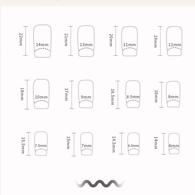 Uñas postizas mate cuadradas de plástico azul claro al por mayor