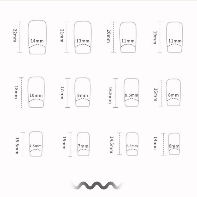 Wholesale Plastic Sweet Cool French Dressing Nails