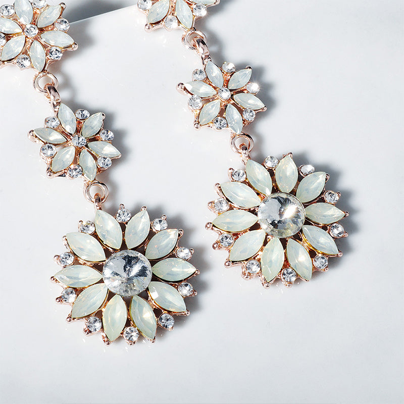 Wholesale Earrings Zircon Street Shot Earrings Jelly Rhinestone Personality Earrings OLY-ES-HX002