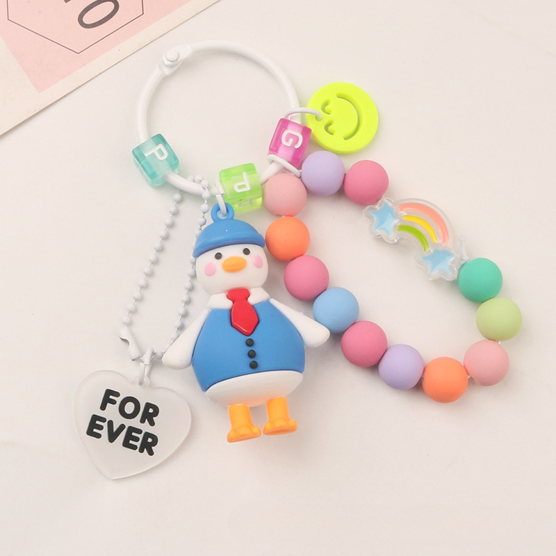 Wholesale Silicone Duck Doll Keychain