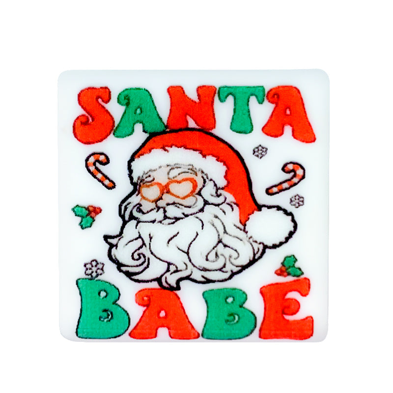 Wholesale 10PCS Santa Claus Silicone Beads