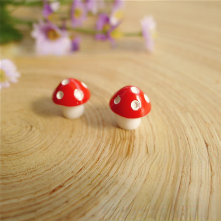 Wholesale 10pcs Phone Case Material DIY Resin Accessories Medium Mushroom 14MM Beads