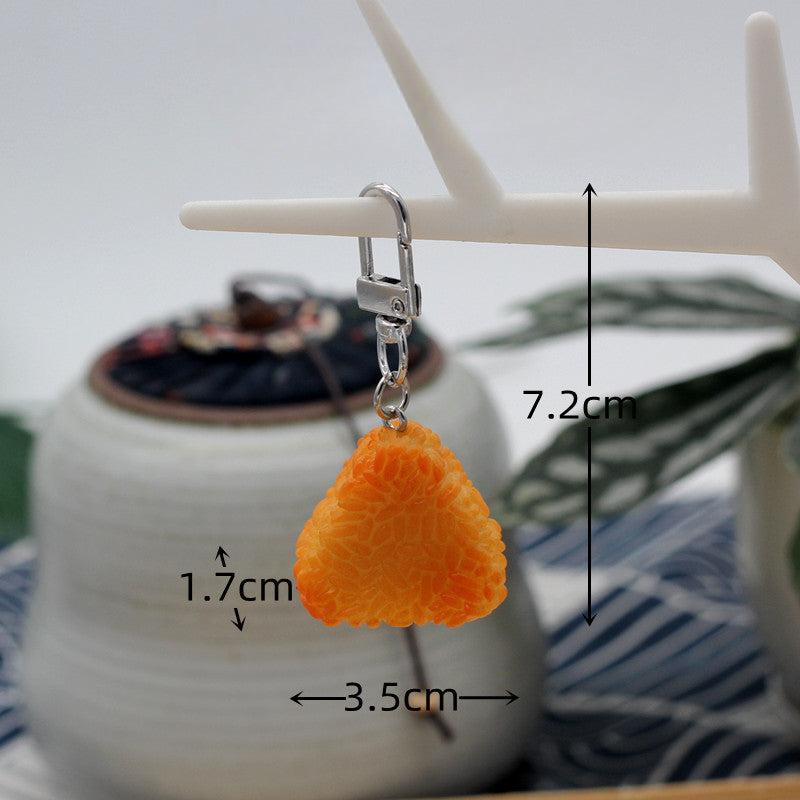 Wholesale PVC Simulation Food Japanese Salmon Sushi Keychain