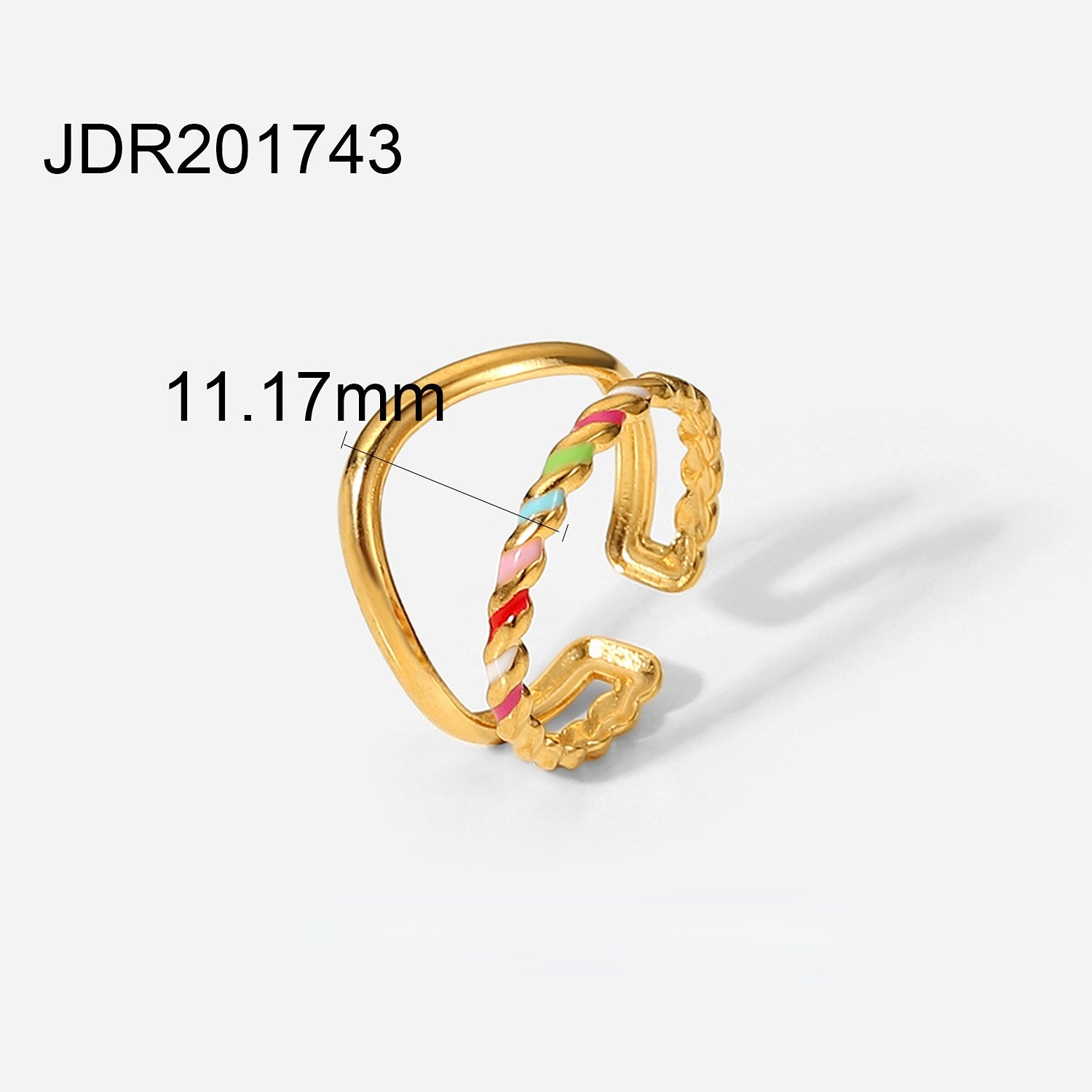 Wholesale 18K Gold Plated Colored Stainless Steel Rings