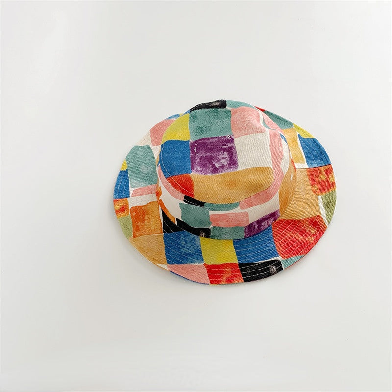 Venta al por mayor Algodón Sun Color Graffiti Bucket Hat