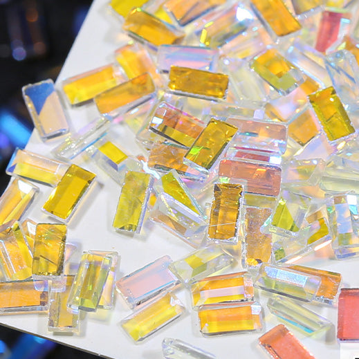 Wholesale 50PCS 6MM Aurora Glass Nail Diamond Beads