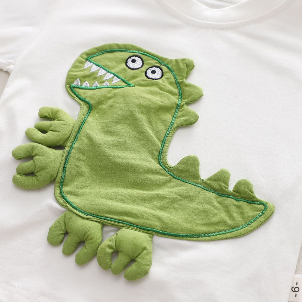 Wholesale Boys Summer Cartoon Short Sleeved Shorts Cotton Set