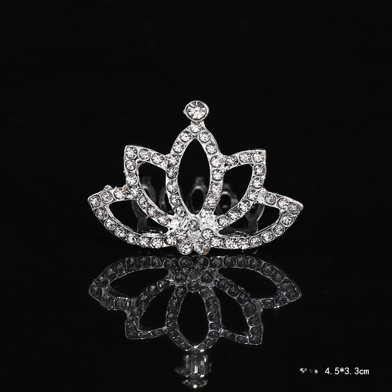 Wholesale Alloy Kids Metal Diamond Crown Hair Accessories