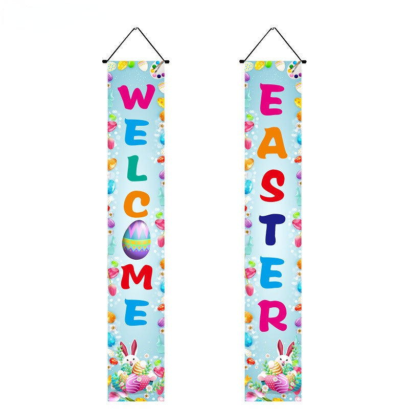 Wholesale Oxford Cloth Easter 30*180 Porch Hanging Flag