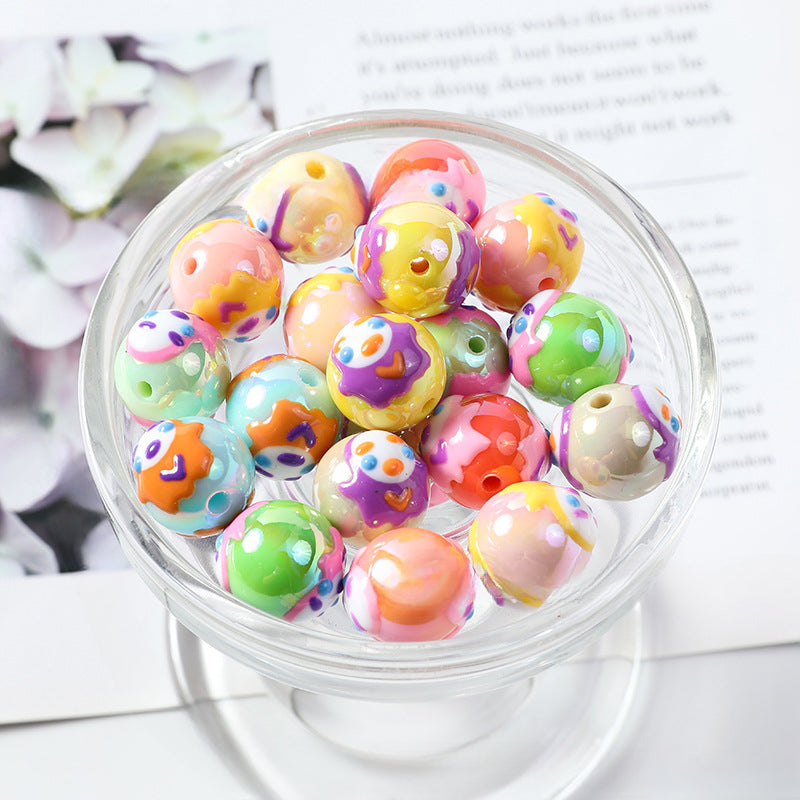 Wholesale 30PCS Hollow Oil Drip Pearl Beads