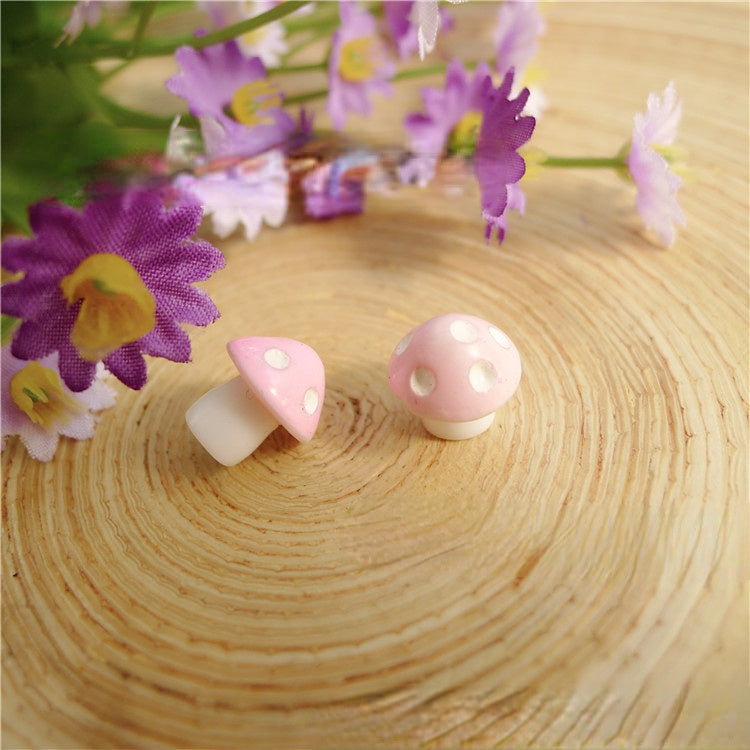 Wholesale 10pcs Phone Case Material DIY Resin Accessories Medium Mushroom 14MM Beads