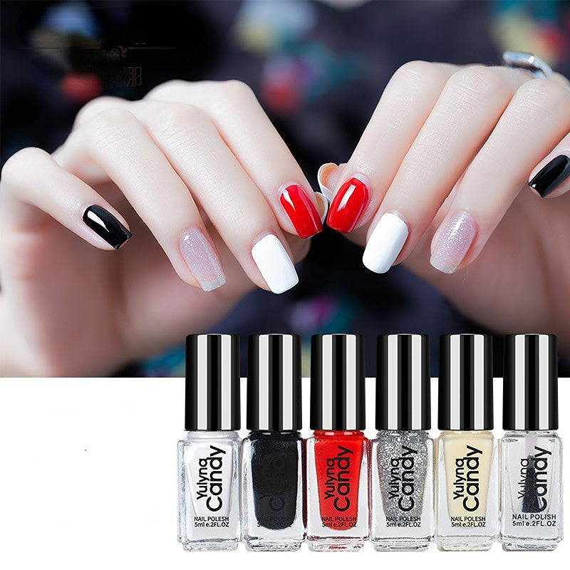 Venta al por mayor 6 botellas de esmalte de uñas aceitoso no pelable