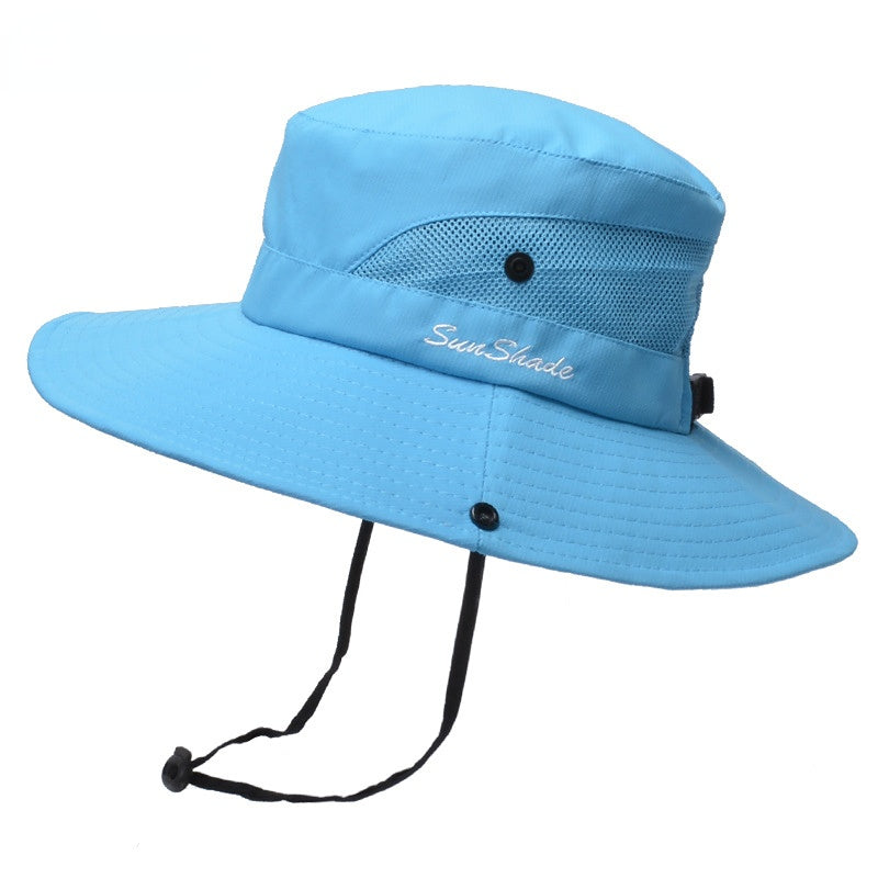 Venta al por mayor Dacron Summer Women's Outdoor Sunshade Hat Sunscreen Fisherman Hat