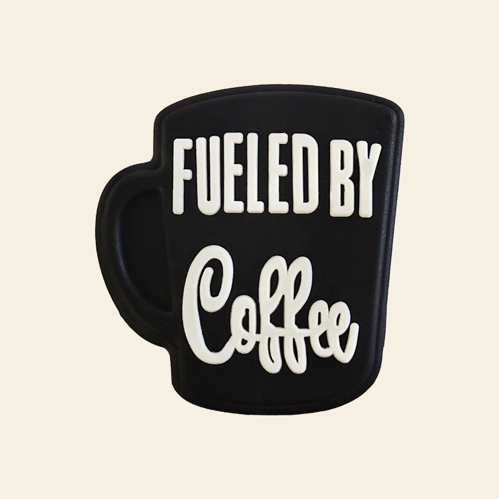 Wholesale 10pcs Cartoon Coffee Cup Letters Silicone Focal Beads