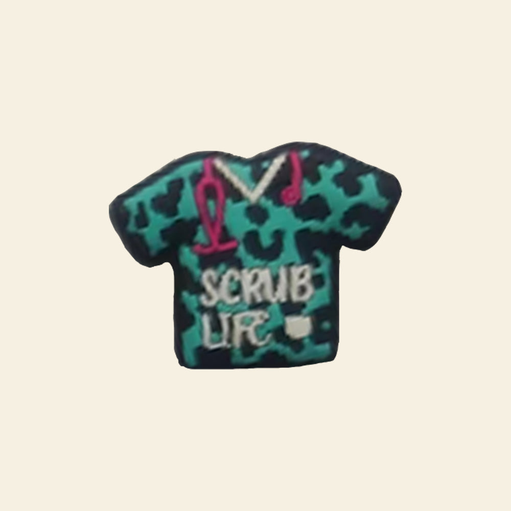 Wholesale 10PCS Leopard Print Short Sleeves Silicone Beads