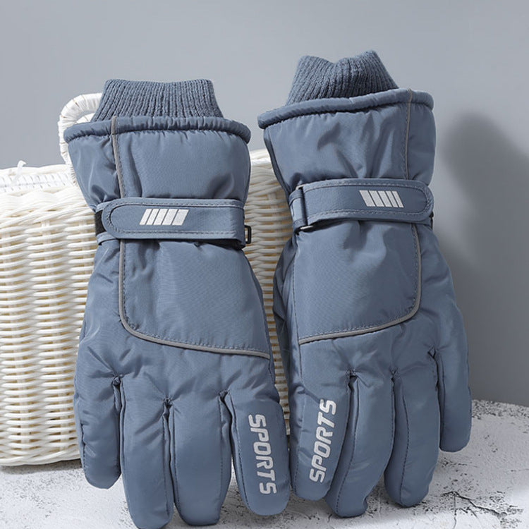 Wholesale Waterproof Plush Thickened Ski Gloves