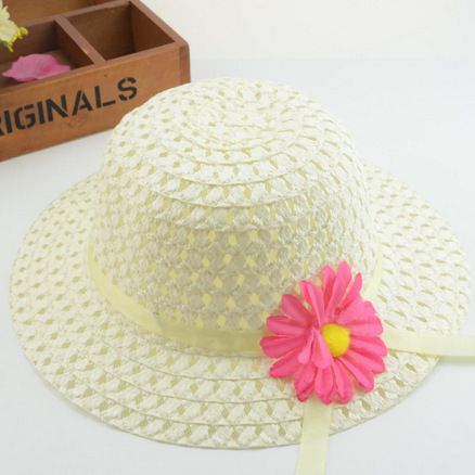 Wholesale Kids Sunflower Straw Hat