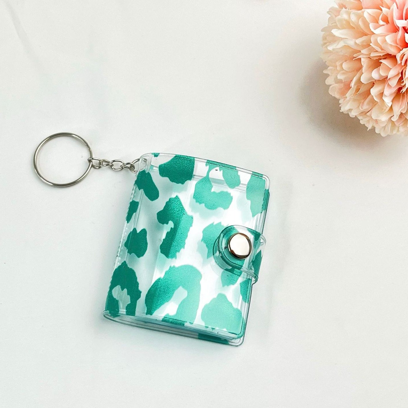 Wholesale 2-inch Leopard Print mini Album Plastic Keychains
