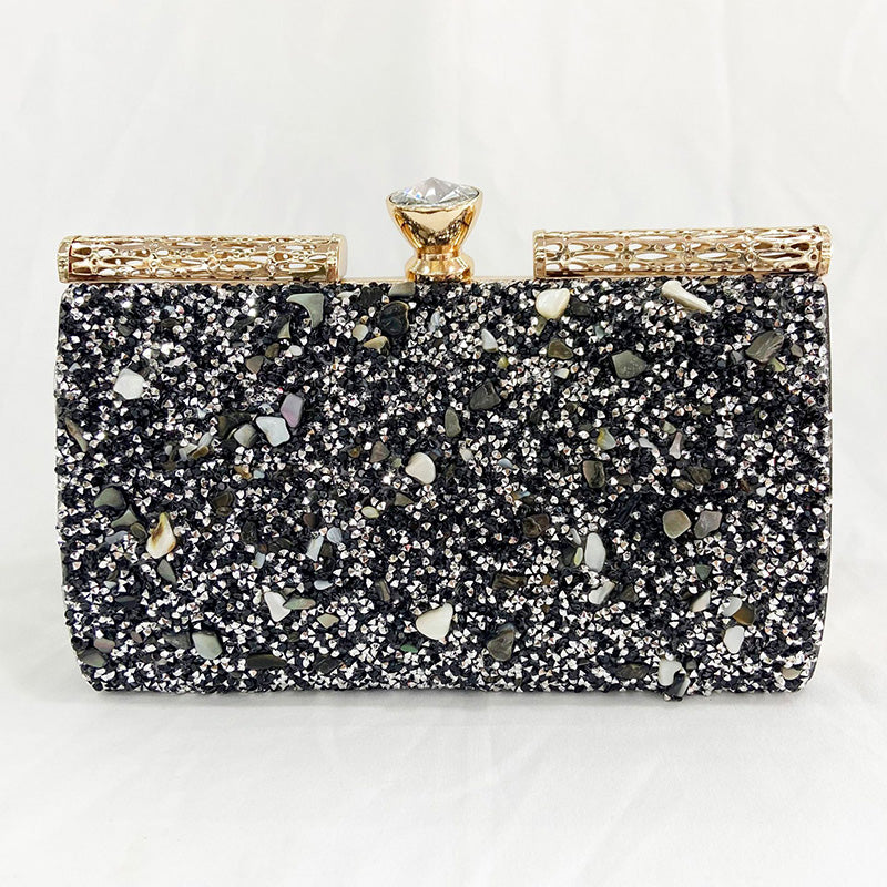 Wholesale Large Capacity One Shoulder Rhinestone Clutch Bag OLY-SD-QY003
