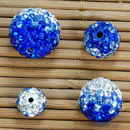 Cuentas de arcilla de orificio recto de gradiente de 50 piezas al por mayor de 10 mm