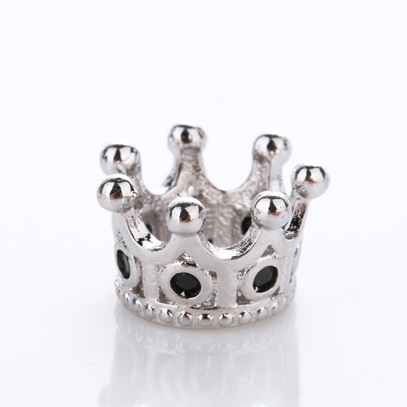 Venta al por mayor 10,8*7,2mm cuentas cobre microincrustaciones accesorios corona colgante DIY OLY-BDS-SanS002