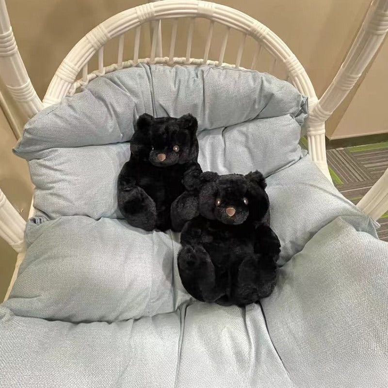 Wholesale Cartoon Teddy Bear Plush Warm Cotton Shoes