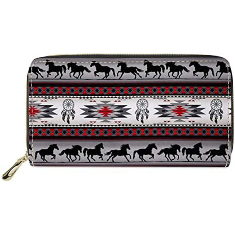 Billetera de patrones PU azteca al por mayor