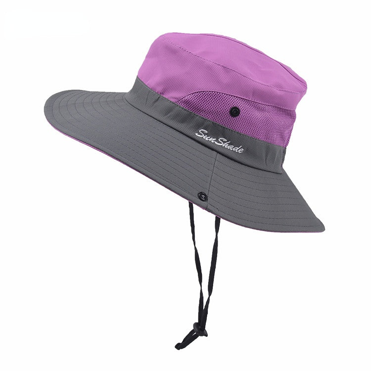 Venta al por mayor Dacron Summer Women's Outdoor Sunshade Hat Sunscreen Fisherman Hat