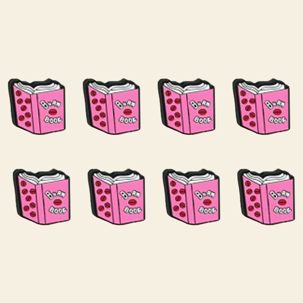 Wholesale 10pcs Cartoon Book Silicone Focal Beads