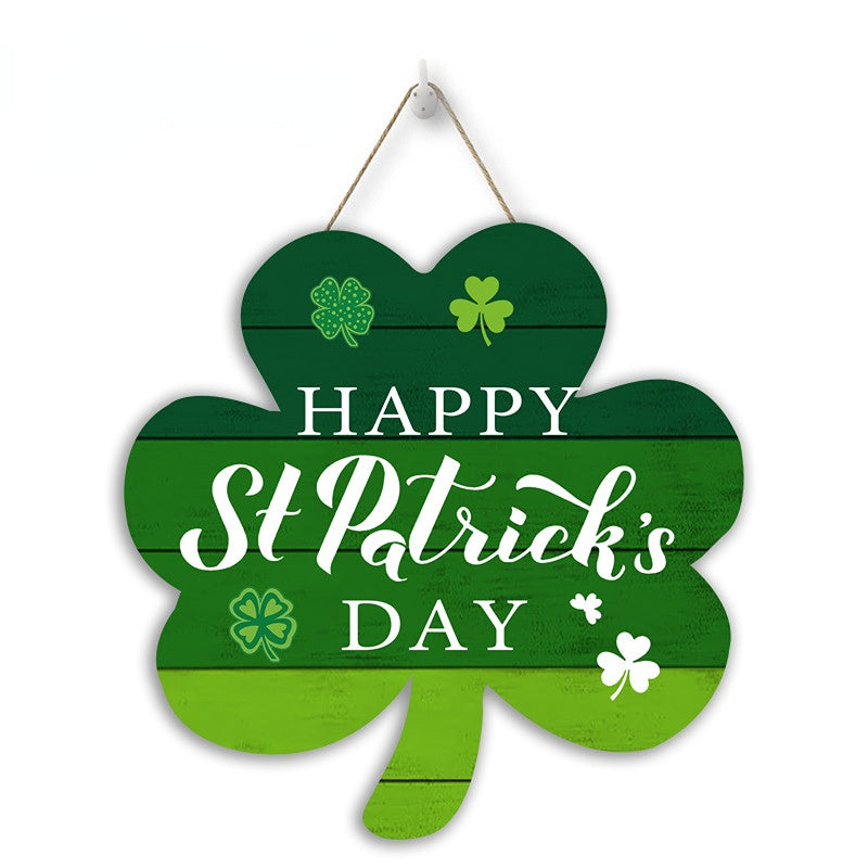 Colgante decorativo de la placa de la puerta del día de San Patricio del festival irlandés al por mayor del PVC