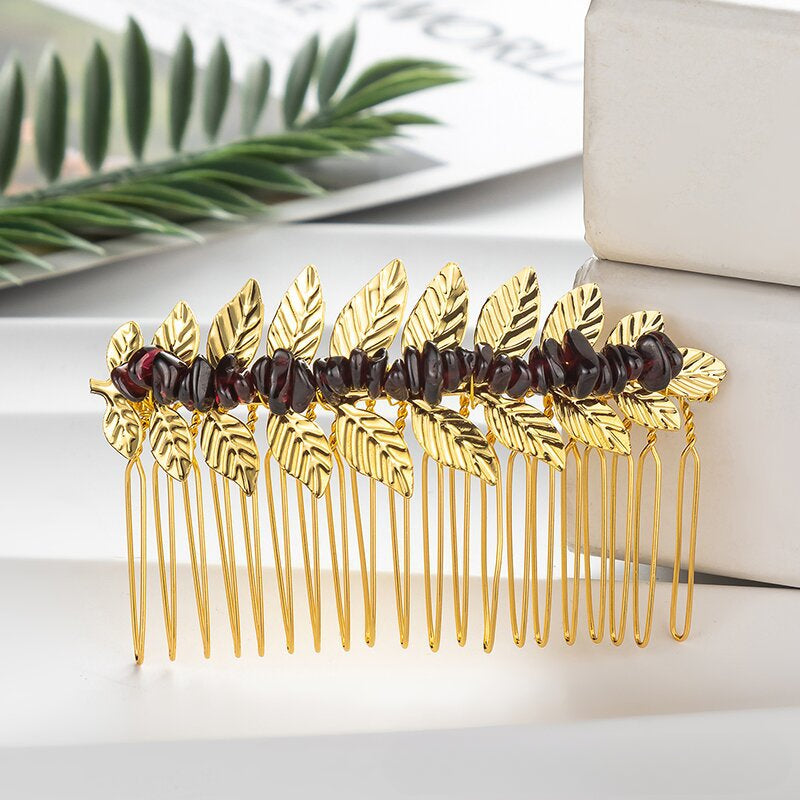 Wholesale Leaf Crystal Hair Combs
