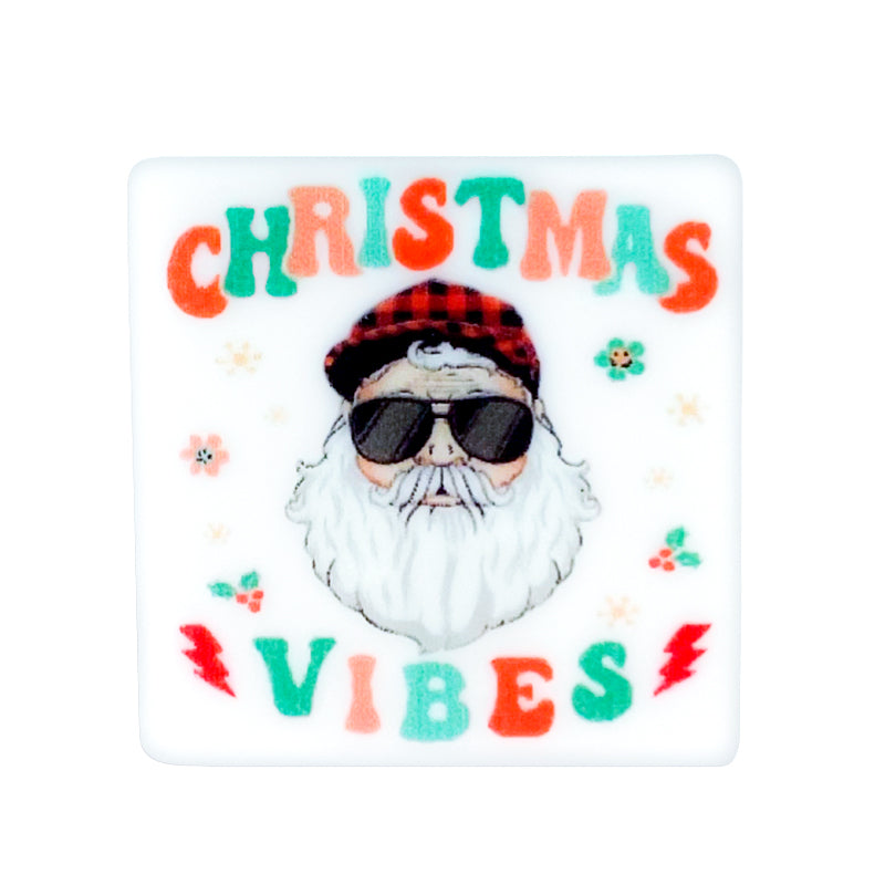 Wholesale 10PCS Chridstmas Vibes Silicone Beads