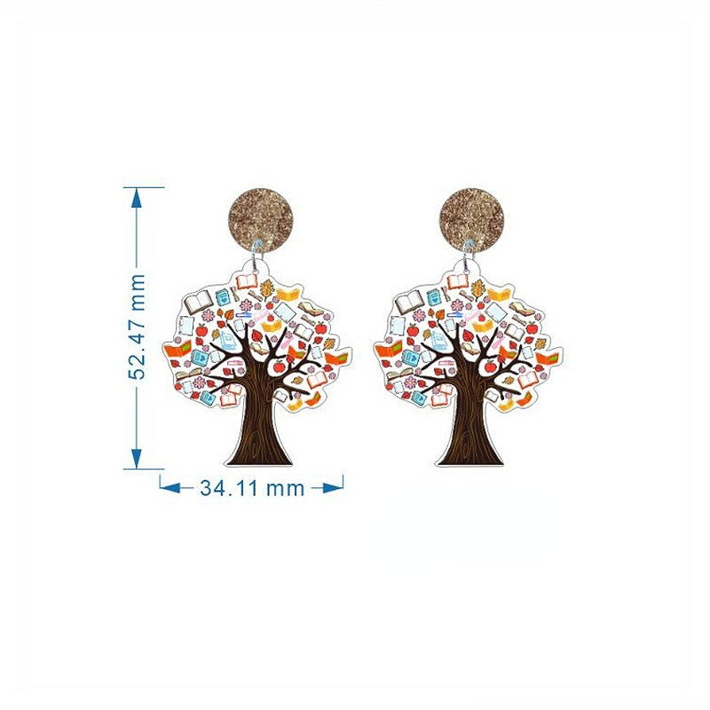 Wholesale Teacher's Day Acrylic Ear Studs