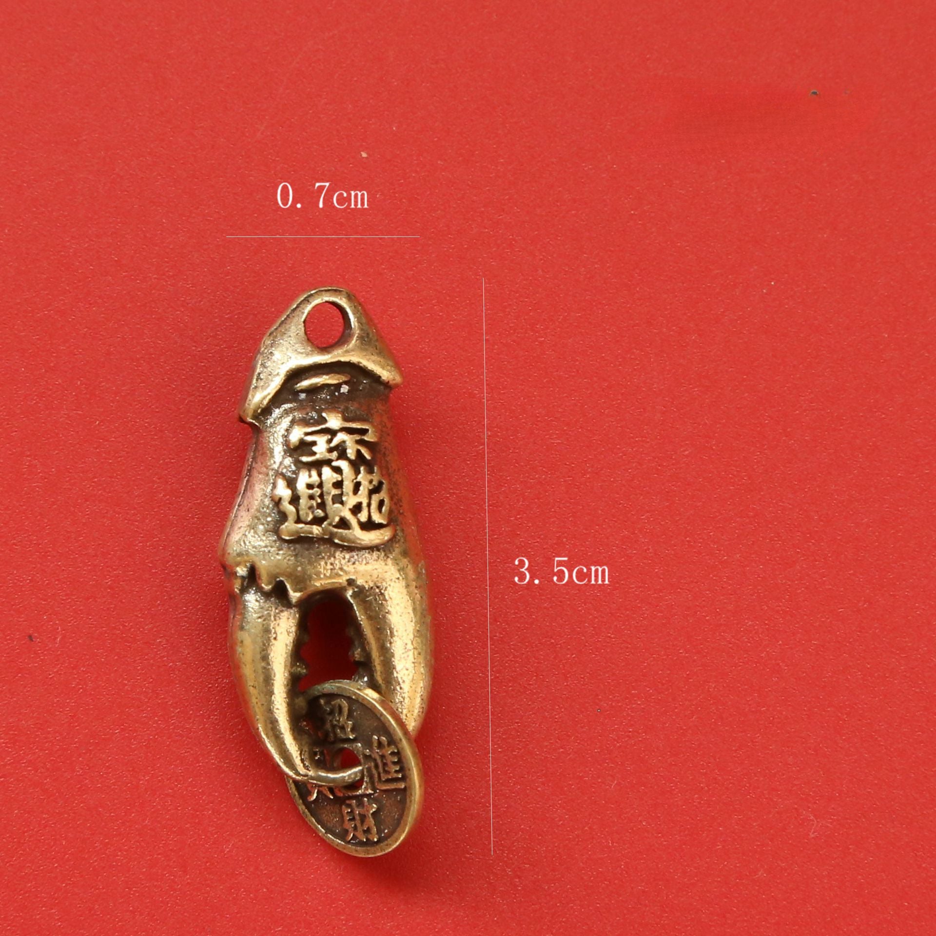 Wholesale Brass Crab Pliers with Five Emperor Coins Keychain