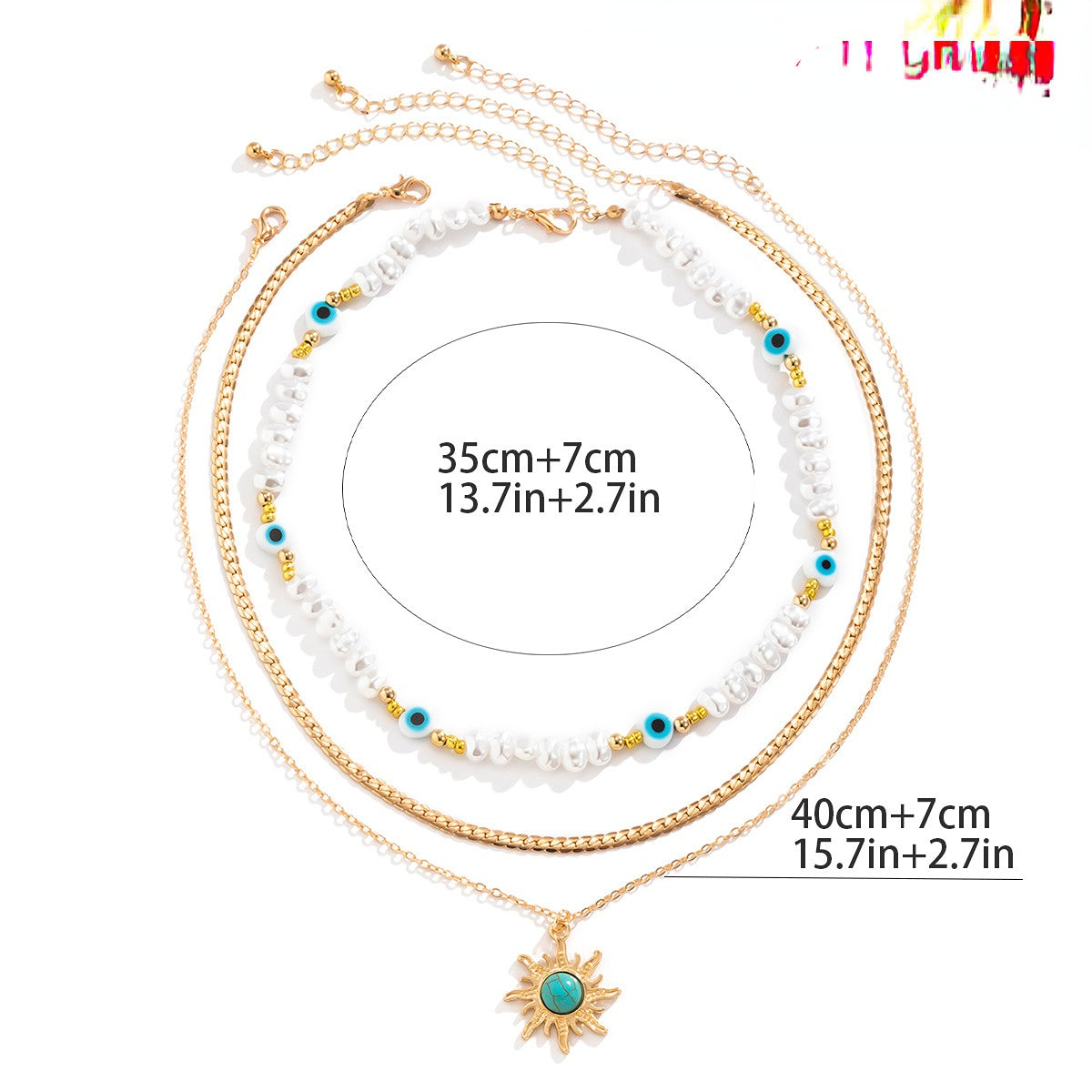 Wholesale Vintage Eye Pearl Alloy Necklaces