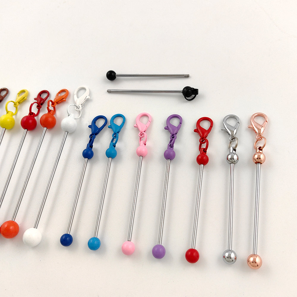 Wholesale Beadable Bar Mini Metal DIY Beadable Keychains