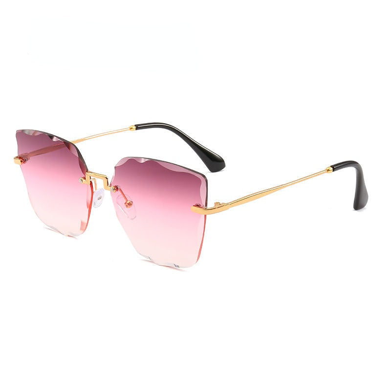 Wholesale PC Frameless Trimmed Women's Sunglasses