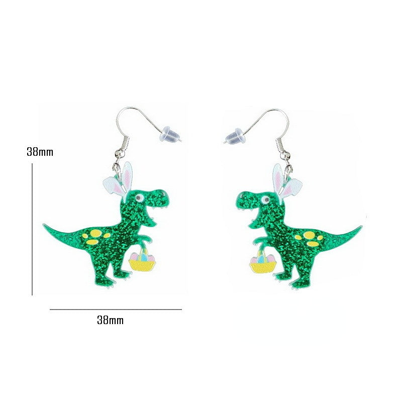 Joyas al por mayor Pascua Chick Dinosaur Goblin Pendientes acrílicos