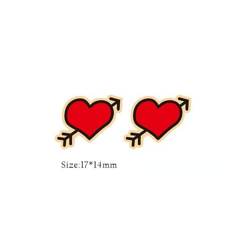 Wholesale Valentine Hearts Bears Wooden Earrings