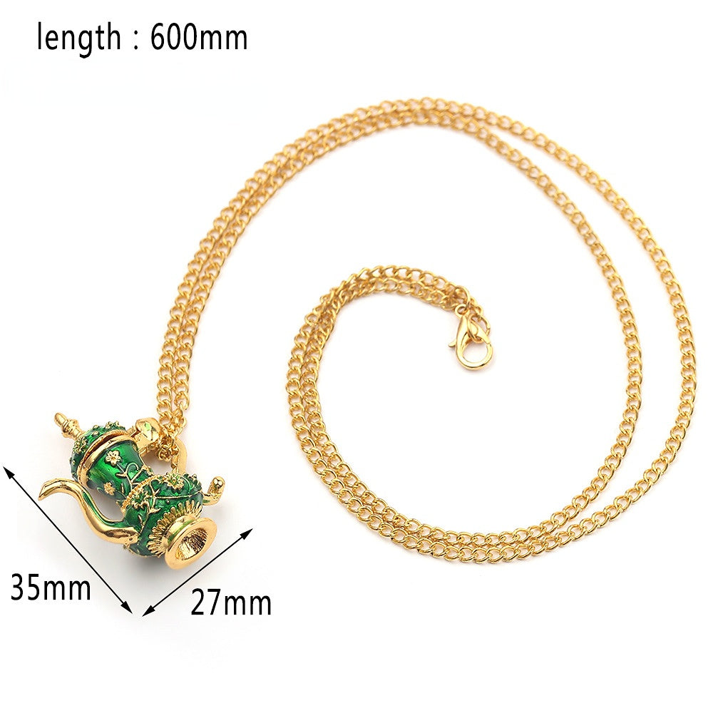 Collar Colgante De Taza De Té De Esmalte De Aleación Al Por Mayor